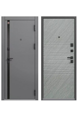 Входная дверь Центурион LUX-5 (Антрацит муар+Софт графит - Эверест)