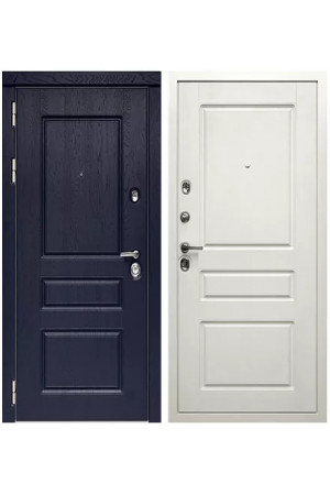 Входная дверь Дверь стальная СТР-23 (Альберо ноче / Белая шагрень - Белый софт)