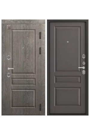 Входная дверь Центурион С-110 (Серый муар/Дуб Мадейра - Смоки софт)