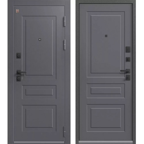Входная дверь Центурион LUX-4 (Антрацит муар/Софт маренго - Софт маренго)