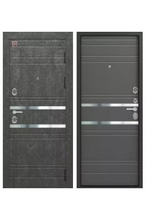 Входная дверь Центурион С-109 (Серый муар/Серый камень - Софт грей)