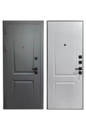 Входная дверь Дверь стальная СТР-Тренд (Серый муар / Белый матовый)