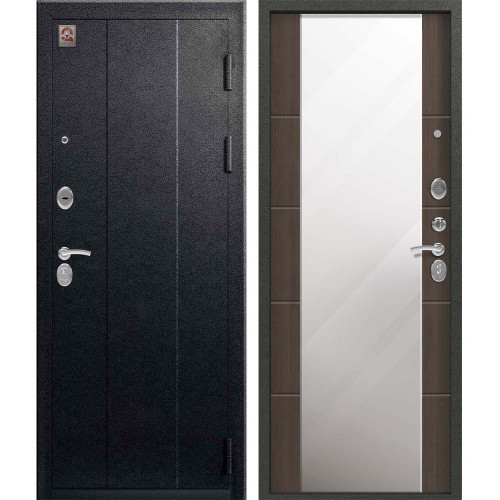 Входная дверь Центурион С-104 (Черный муар - Миндаль)
